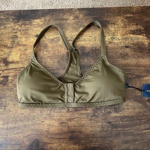 Polo by Ralph Lauren Olive Green Button Bikini Top.